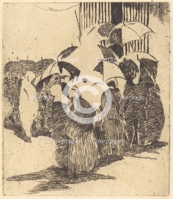 Line in Front of the Butcher Shop (Queue devant la boucherie), 1870. Creator: Edouard Manet.