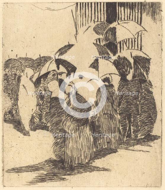 Line in Front of the Butcher Shop (Queue devant la boucherie), 1870. Creator: Edouard Manet.