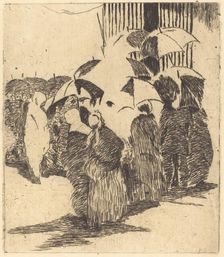 Line in Front of the Butcher Shop (Queue devant la boucherie), 1870. Creator: Edouard Manet