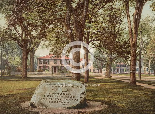 Line of the Minute Men Memorial, Lexington, c1900. Creator: Unknown.