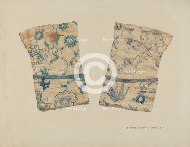 Linen Cuffs, 1935/1942. Creator: Isabella Ruth Doerfler.