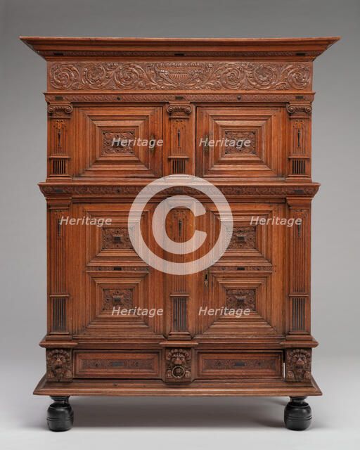 Linen Cupboard (Kast), Netherlands, 1630/50. Creator: Unknown.