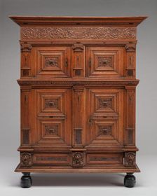 Linen Cupboard (Kast), Netherlands, 1630/50. Creator: Unknown