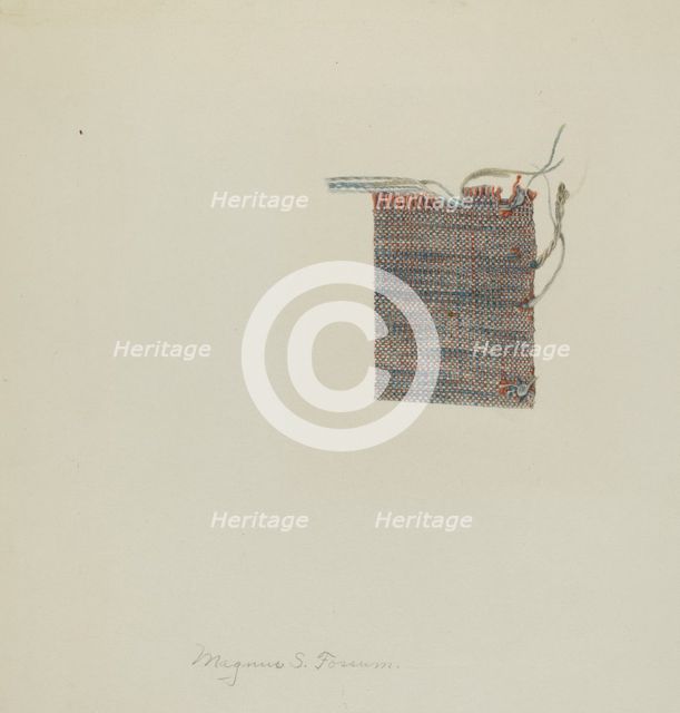 Linen and Cotton Homespun, c. 1940. Creator: Magnus S. Fossum.