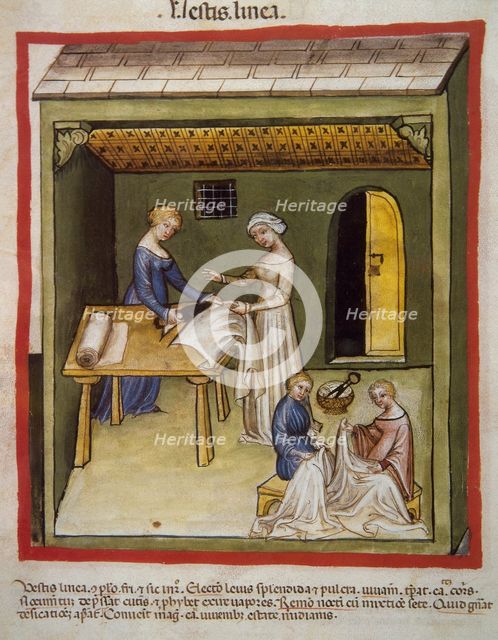 Linen fabrics, 14th century.  Creator: Unknown.