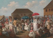 Linen Market, Dominica - A Market Scene, ca.1780. Creator: Agostino Brunias