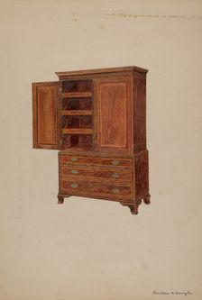 Linen Press, 1935/1942. Creator: Dorothea A. Farrington