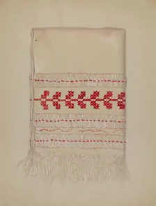 Linen Towel, c. 1937. Creator: Eva Wilson