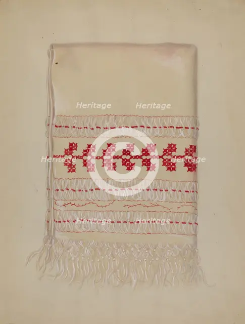 Linen Towel, c. 1937. Creator: Eva Wilson.