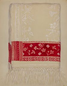 Linen Towel, c. 1937. Creator: Eva Wilson