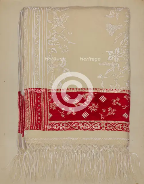 Linen Towel, c. 1937. Creator: Eva Wilson.