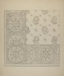 Linen Towel - Flower Design, c. 1937. Creator: Katherine Hastings