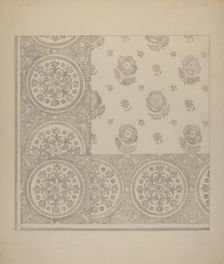Linen Towel - Flower Design, c. 1937. Creator: Katherine Hastings