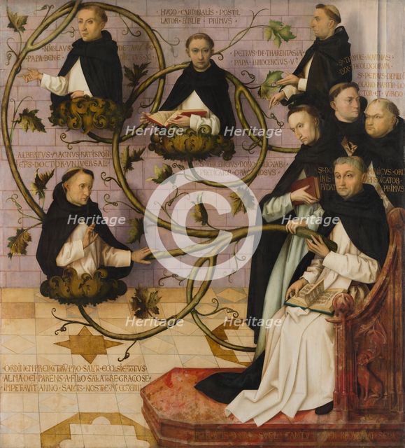 Lineage of the Dominican Order, 1501. Creators: Hans Holbein the Elder, Jesus Christ.