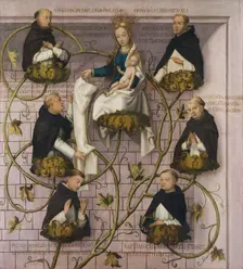 Lineage of the Dominican Order, 1501. Creators: Hans Holbein the Elder, Jesus Christ