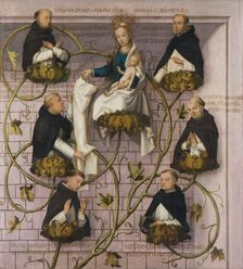 Lineage of the Dominican Order, 1501. Creators: Hans Holbein the Elder, Jesus Christ