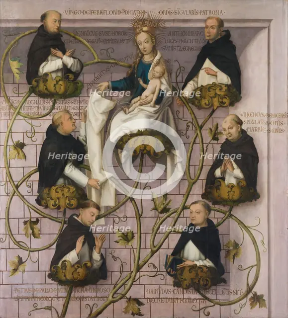 Lineage of the Dominican Order, 1501. Creators: Hans Holbein the Elder, Jesus Christ.