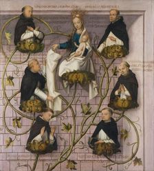 Lineage of the Dominican Order, 1501. Creators: Hans Holbein the Elder, Jesus Christ