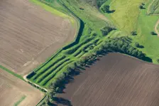 Linear boundary dykes on Huggate Pasture, part of the Wold Entrenchments, East Riding of Yorkshire, Creator: Robyn Andrews