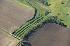 Linear boundary dykes on Huggate Pasture, part of the Wold Entrenchments, East Riding of Yorkshire, Creator: Robyn Andrews