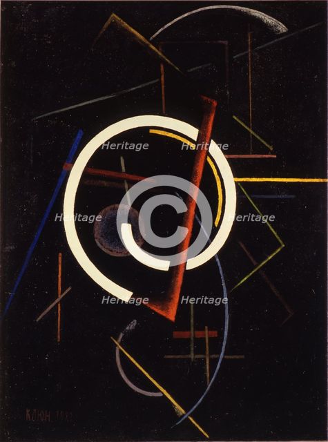 Linear structure, 1922. Artist: Klyun, Ivan Vassilyevich (1873-1942)