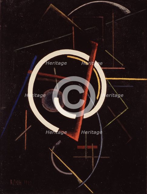 Linear structure, 1922. Artist: Klyun, Ivan Vassilyevich (1873-1942)
