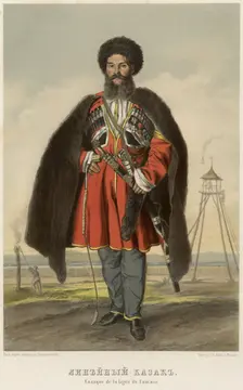 Lineynyy Cossack, 1862. Creator: A Derzhanovskii