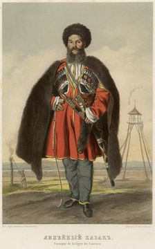 Lineynyy Cossack, 1862. Creator: A Derzhanovskii