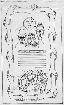 Linked hands, 1952. Creator: Shirley Markham