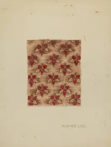 Lining of Baby's Hood, c. 1937. Creator: Florence Earl