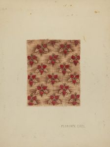 Lining of Baby's Hood, c. 1937. Creator: Florence Earl