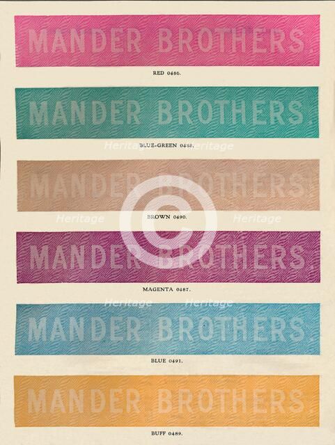 'Linotype Practise - Mander Brothers advert', 1910. Artist: Unknown.