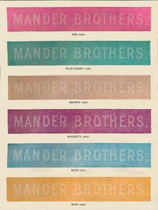 Linotype Practise - Mander Brothers advert 1910