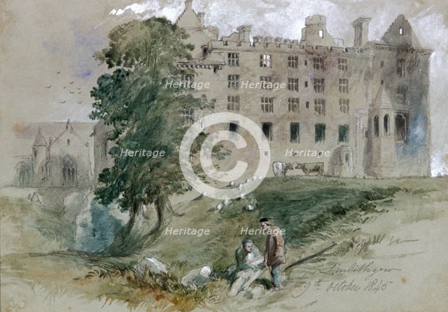 Linlithgow Castle, West Lothian, Scotland, 1845. Artist: Sir John Gilbert