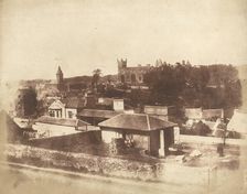 Linlithgow, from the railway station, with the Town Hall, St. Michael's Church, and Palace, 1843-184 Creators: David Octavius Hill, Robert Adamson
