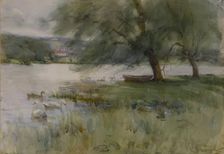 Linlithgow Loch, c1890s. Creator: Robert Brough