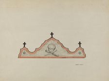 Lintel, over Cemetery Gateway, 1937. Creator: Albert Pratt