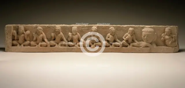 Lintel with the Nine Planetary Deities, between c.600 and c.625. Creator: Unknown.