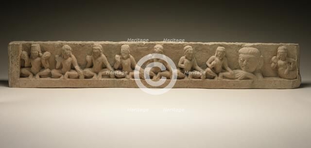 Lintel with the Nine Planetary Deities, between c.600 and c.625. Creator: Unknown.