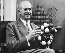 Linus Pauling, American chemist, c1954