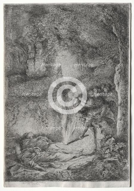 LInvention des corps de S. Pierre et S. Paul, c. 1650. Creator: Giovanni Benedetto Castiglione (Italian, 1609-1664).
