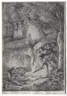 LInvention des corps de S. Pierre et S. Paul, c. 1650. Creator: Giovanni Benedetto Castiglione (Italian, 1609-1664)
