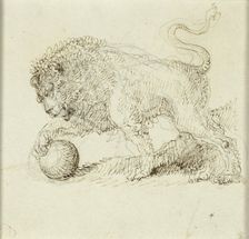 Lion with Ball, n.d. Creator: Giuseppe Bernardino Bison