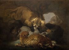 Lion And A Leopard, 1820. Creator: Samuel Howitt