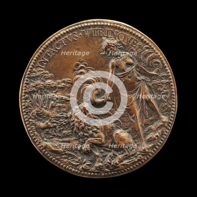 Lion and Fury with Torches [reverse], 1607. Creator: Abraham Dupre.