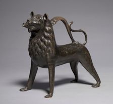 Lion Aquamanile, 1200-1250. Creator: Unknown