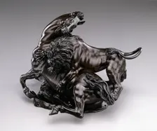 Lion Attacking Horse, c.between 1580 and 1590. Creator: Antonio Susini