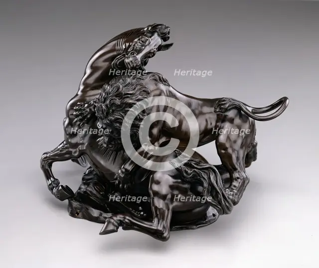 Lion Attacking Horse, c.between 1580 and 1590. Creator: Antonio Susini.