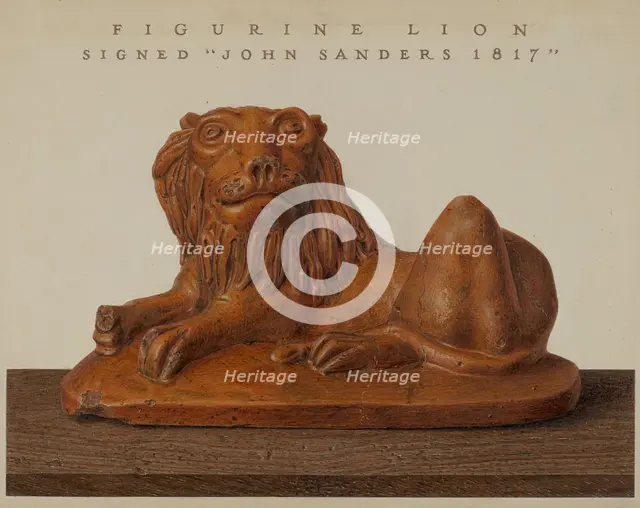 Lion, c. 1937. Creator: John Matulis.