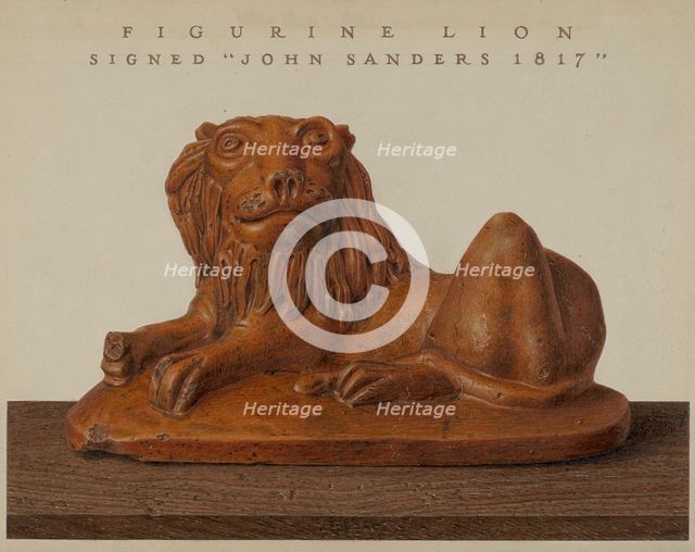 Lion, c. 1937. Creator: John Matulis.